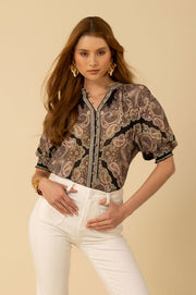 Hale Bob Leslie Silk Cotton Voile Blouse