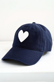 Kerri Rosenthal Imperfect Heart Hat in Indigo/White