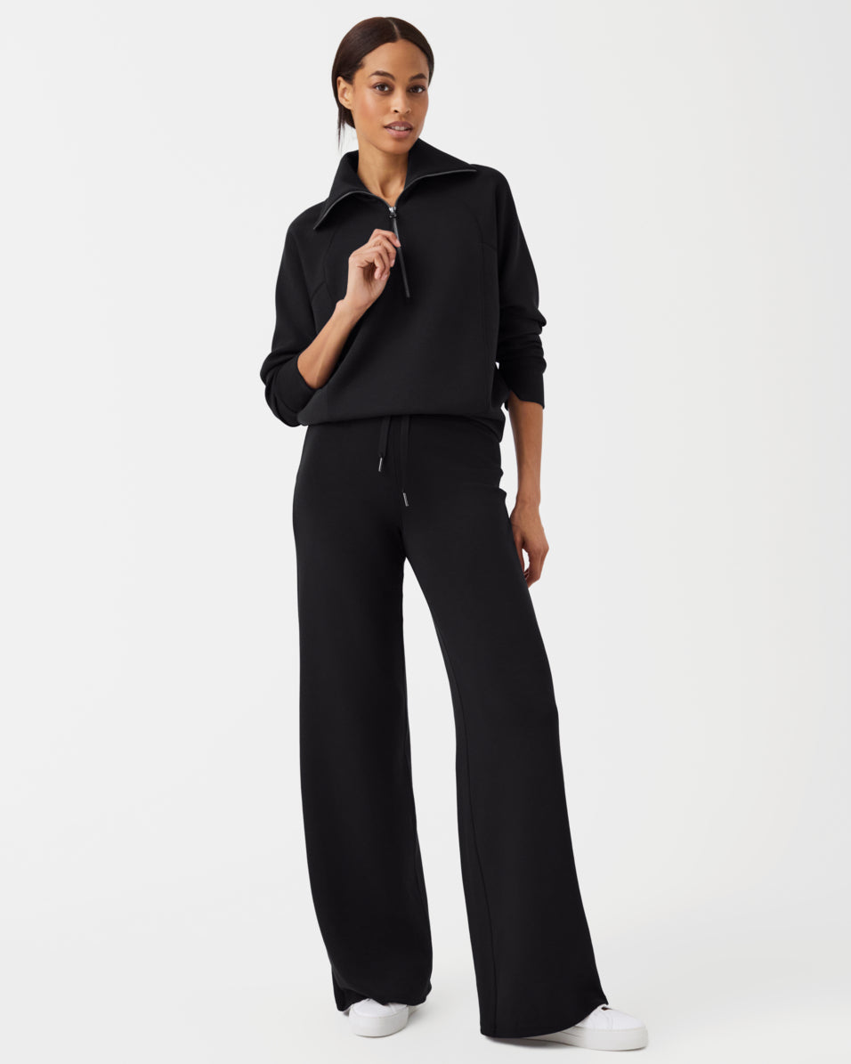 Spanx Air Essentials Pant Wide Leg in Very Black