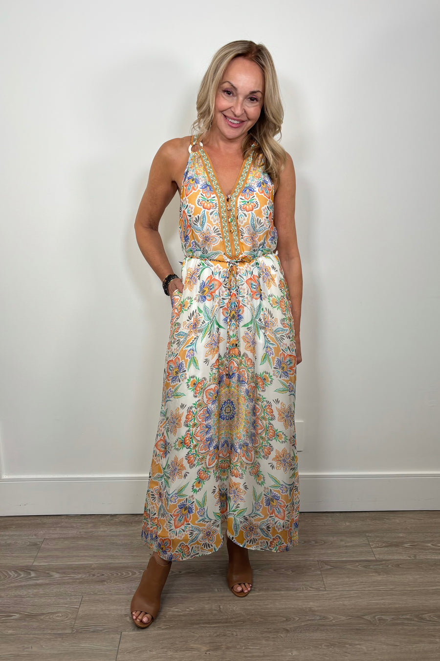 Hale Bob Rivka Chiffon Maxi Dress