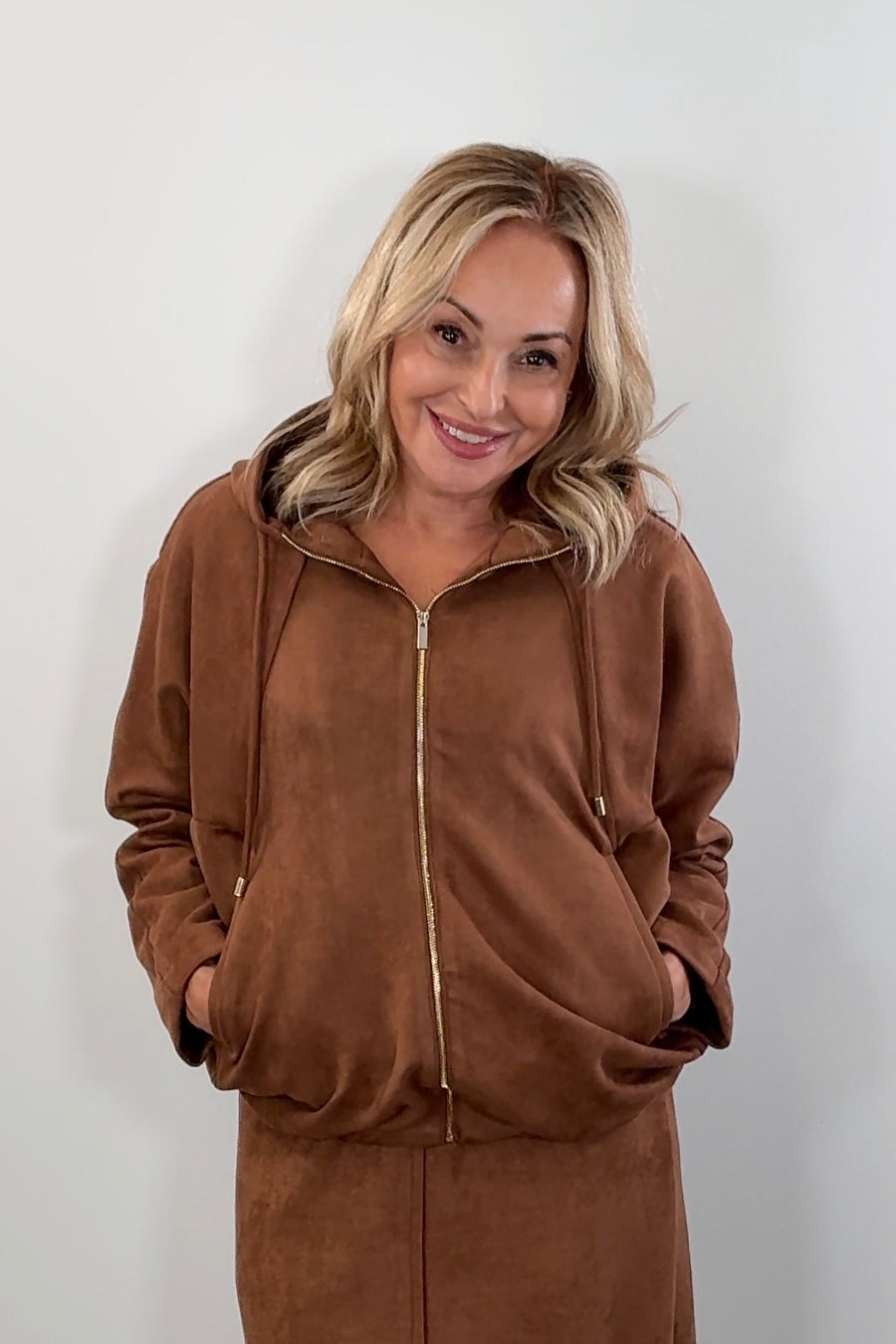 ILTM Vegan Suede Zip Hoodie