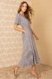 Hale Bob Rayne V-Neck Jersey Midi Dress