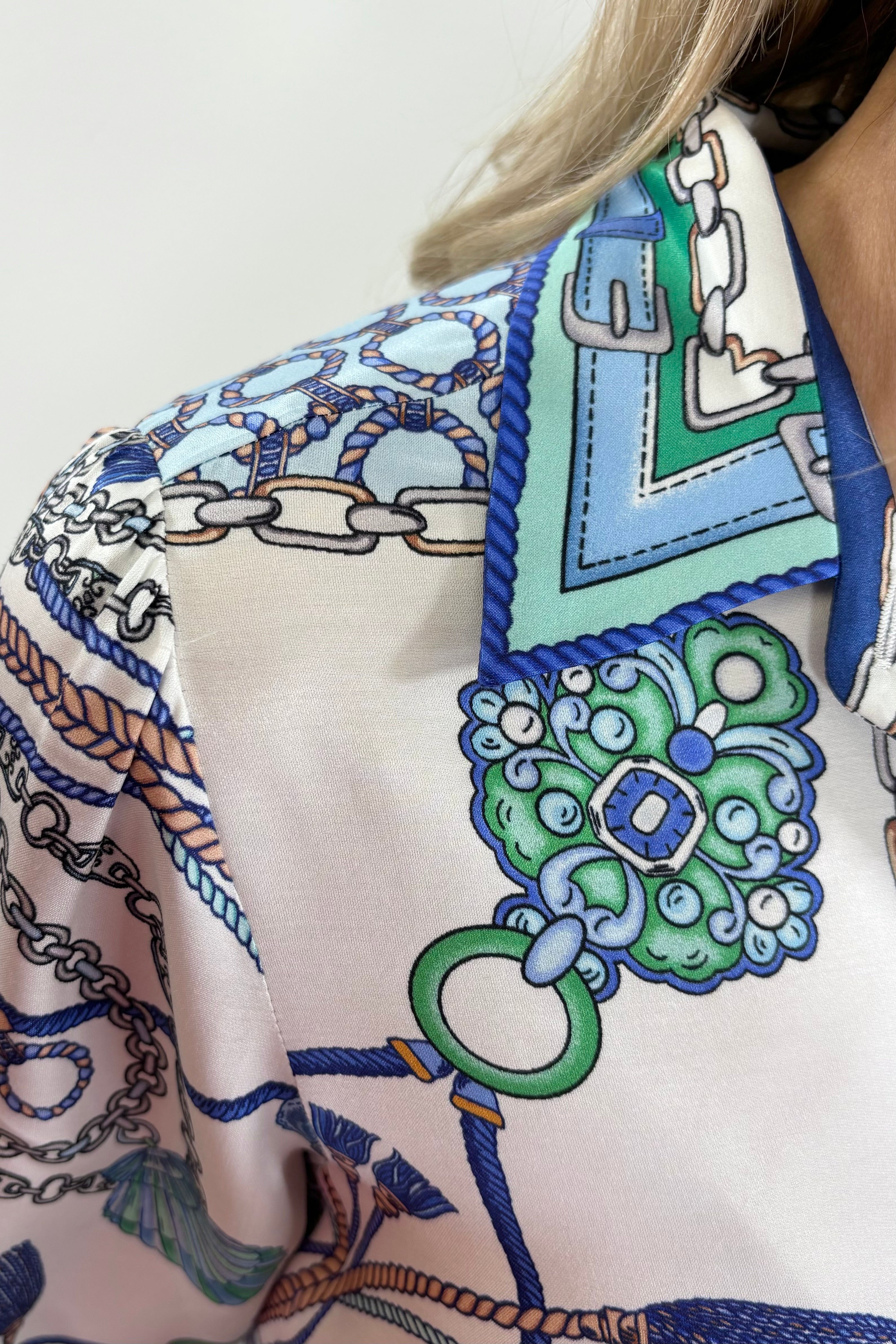 Hale Bob Enya Adornment Print Blouse