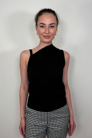 Quin Asymmetrical Neckline Tank – Effortless Edge in Pima Cotton by Nation Los Angeles