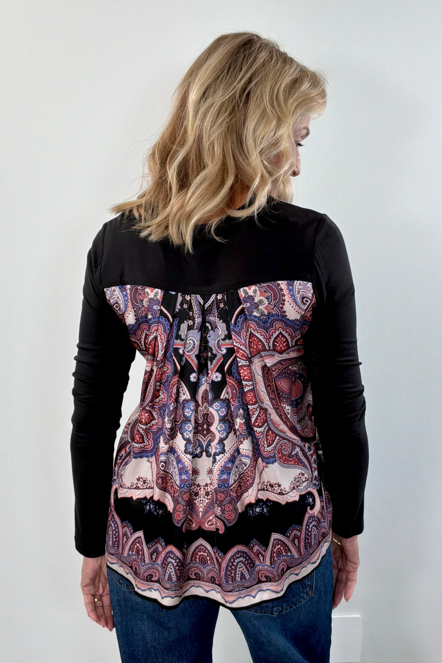 Hale Bob Lakelyn Printed Back Jersey Top