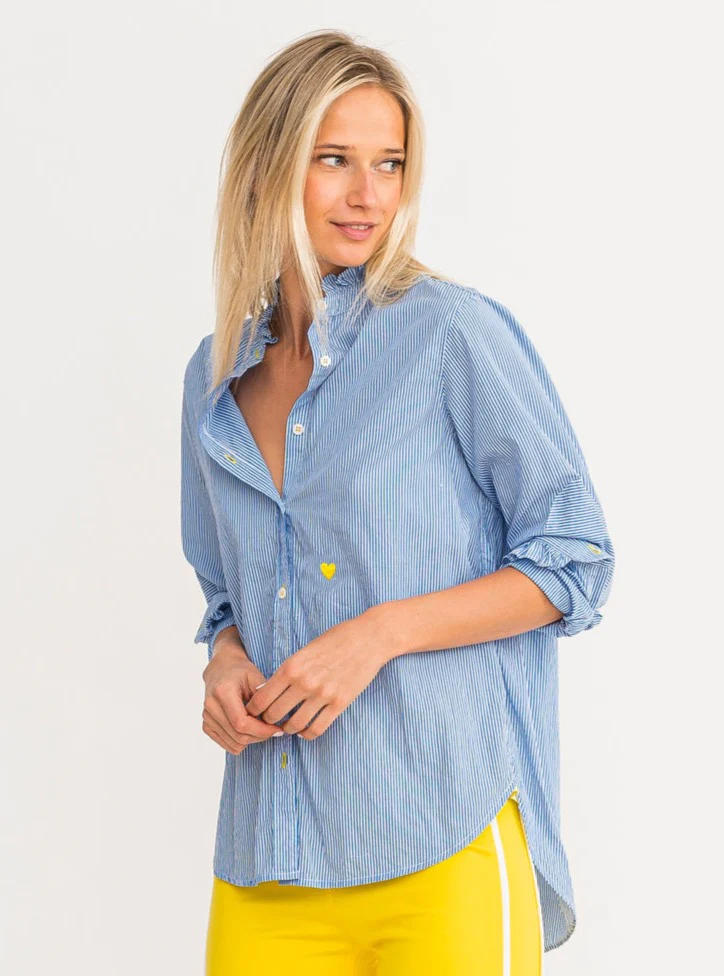 Kerri Rosenthal Mia Stripe Cotton Shirt - Size L Available