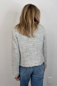 Hale Bob Zaylee Tweed Pearl Trim Blazer