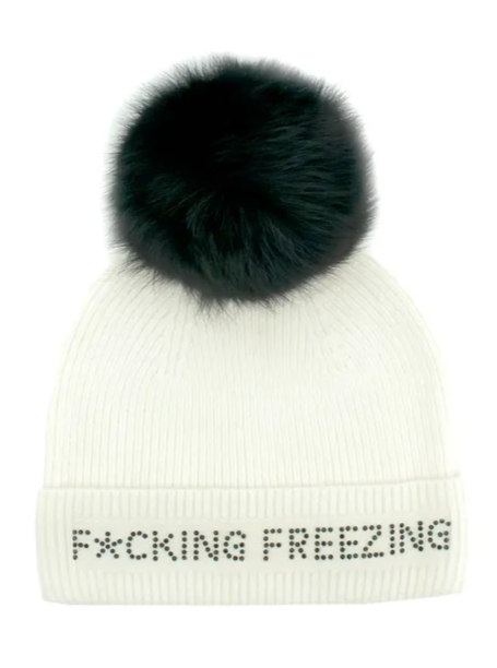Mitchie's F*cking Freezing Hat in White