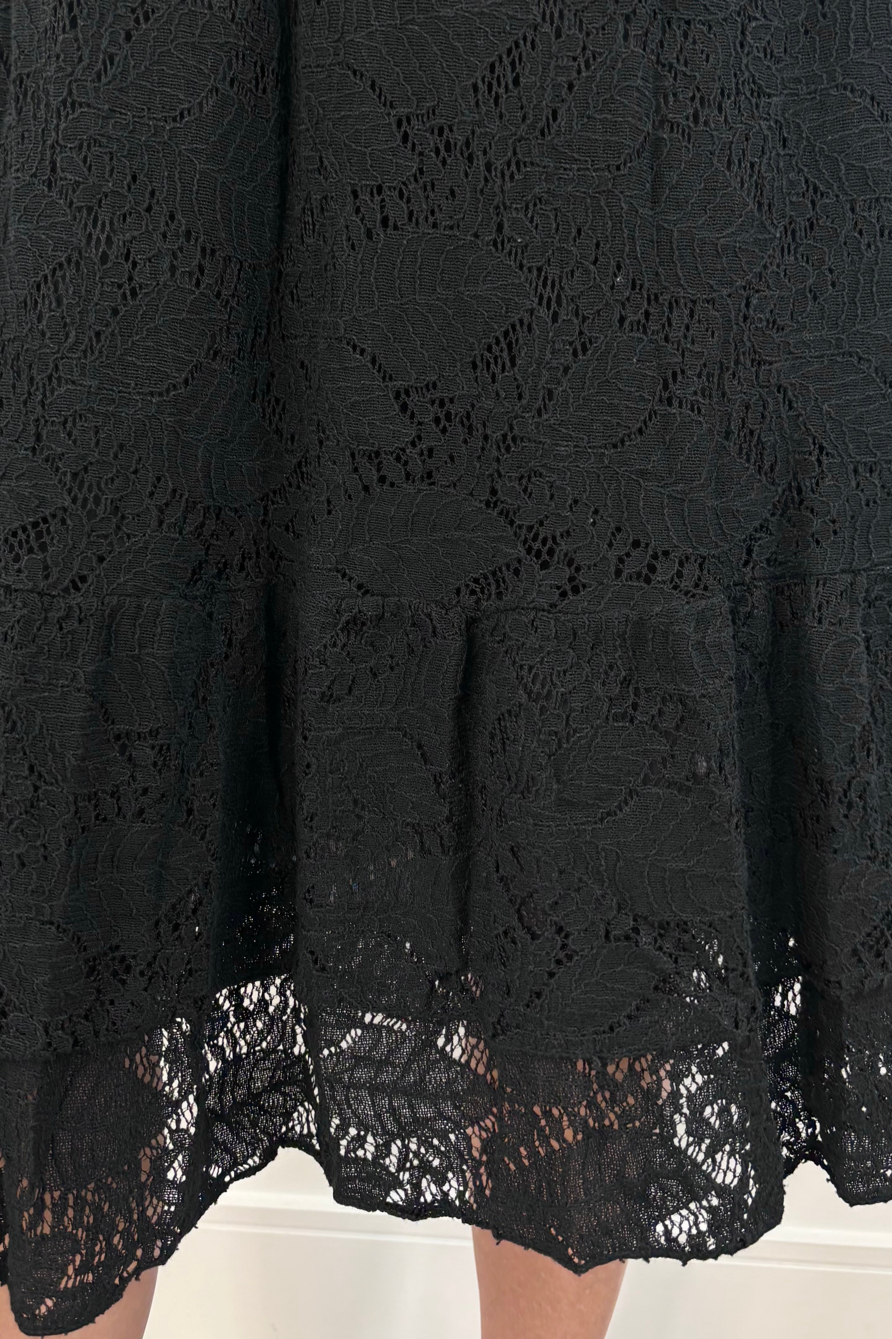 Astrid Jilly Lace A-Line Dress in Black