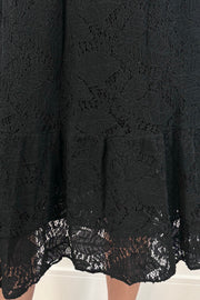 Astrid Jilly Lace A-Line Dress in Black