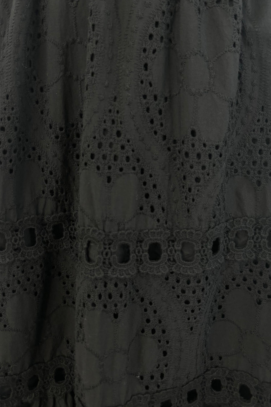 Astrid Ellisse Cotton Eyelette Dress in Black