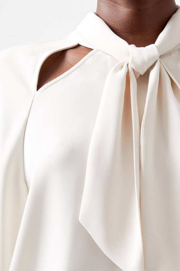 French Connection Carmen Crepe Tie Blouse