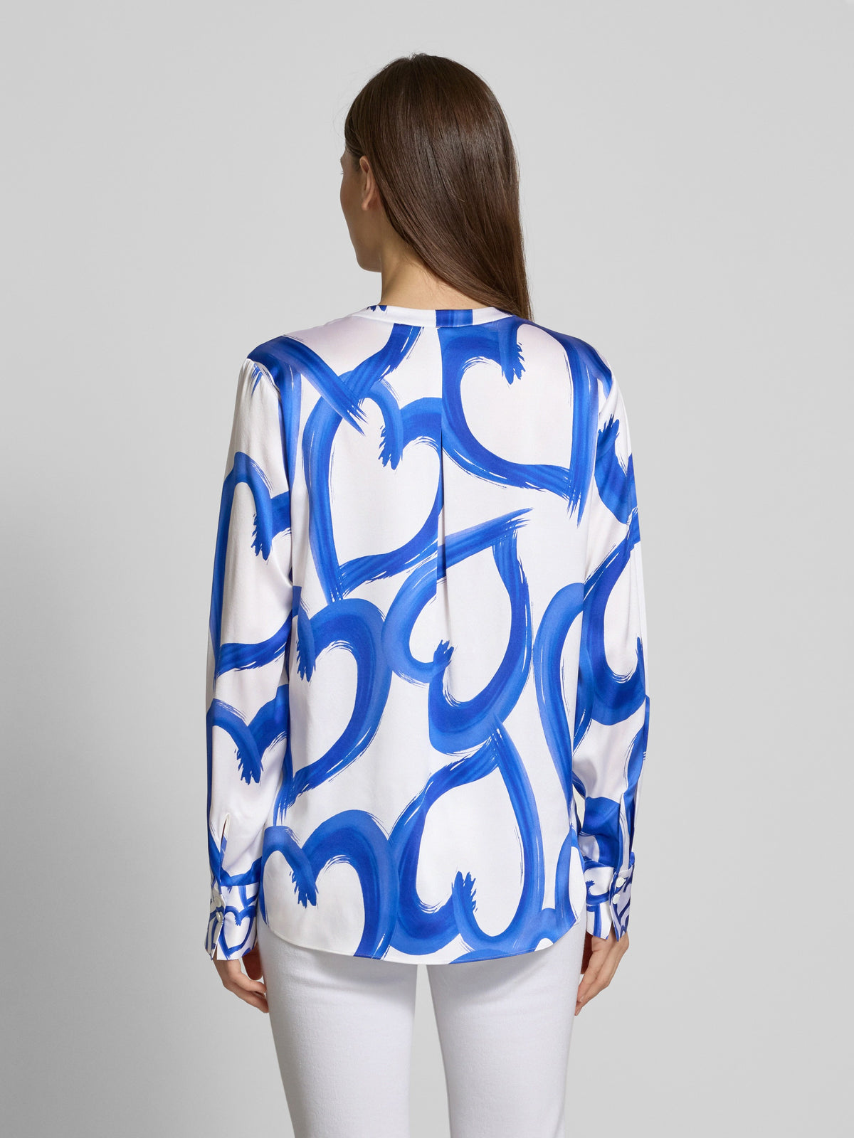 Herzen Blue Heart Silk Blouse