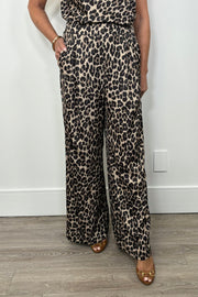 Leopard Print Satin Wide Leg Pant By I Love Tyler Madison