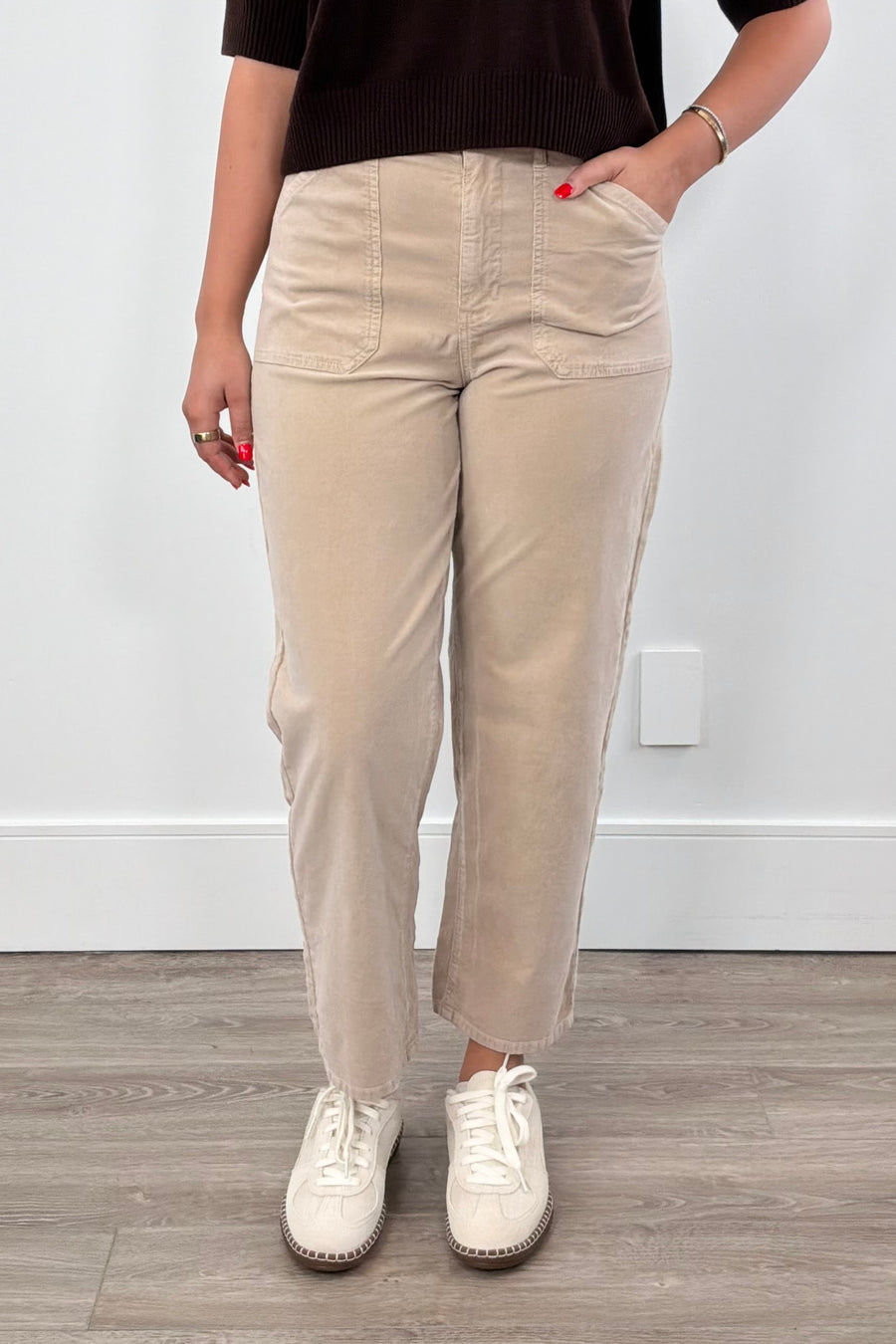 Splendid Carissa Stretch Corduroy Pant in Wheat