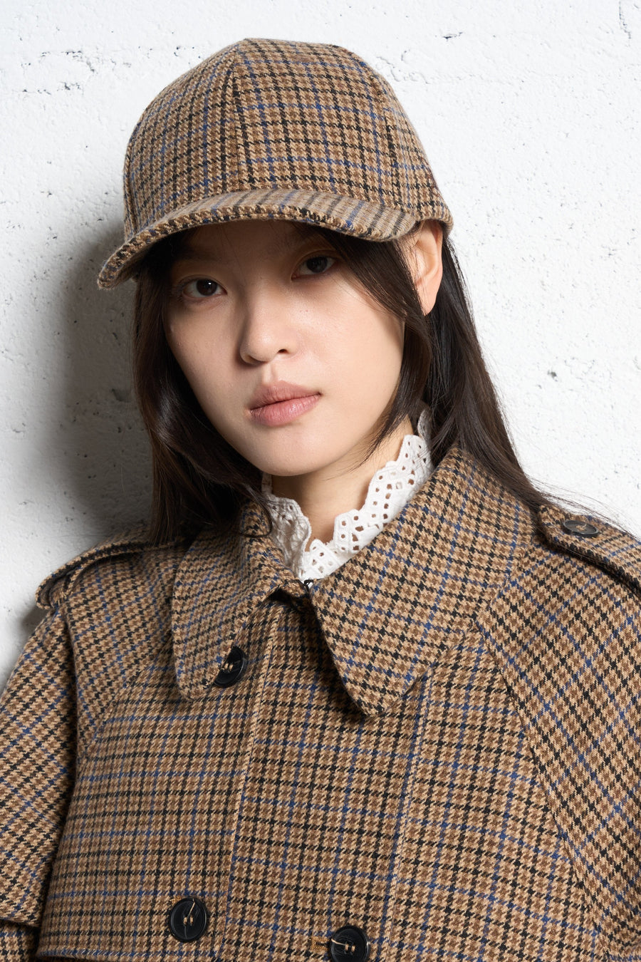 Suncoo Alysan Houndstooth Baseball Cap