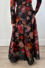 Hale Bob Clodagh  Floral Print A-Line Long Skirt