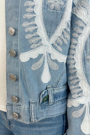 Desigual Border Jean Jacket