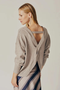 Deluc Blossom Open Back Sweater