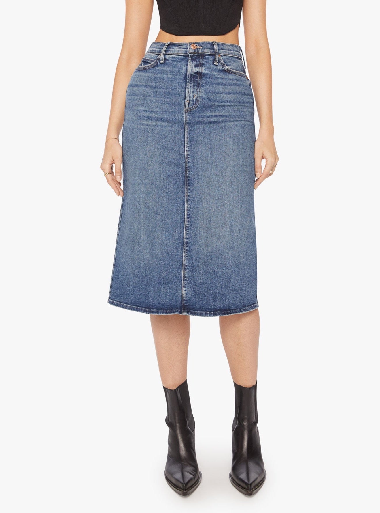Mother Swooner Midi Skirt in Going Full Circle – Want Boutique Inc.