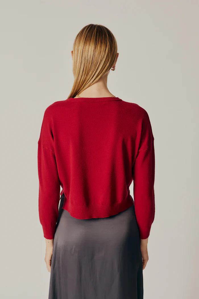 Deluc Polly Sweater in Bordeaux