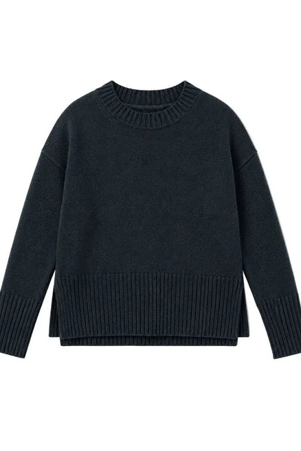 dark grey crewneck sweater 