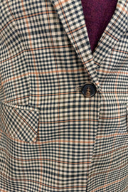 Close-up of a plaid blazer