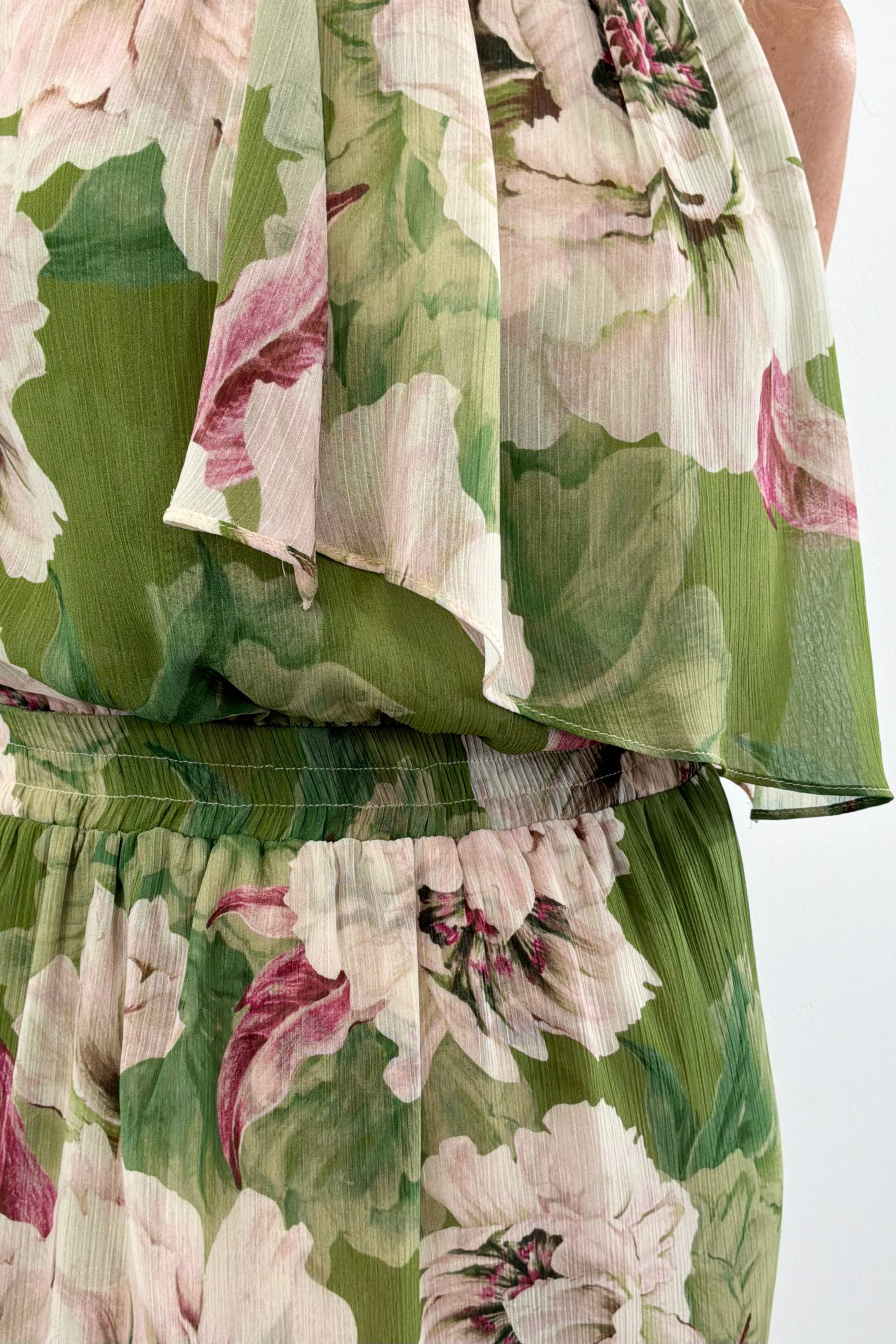 Misa Aneva Front Slit Halter Dress