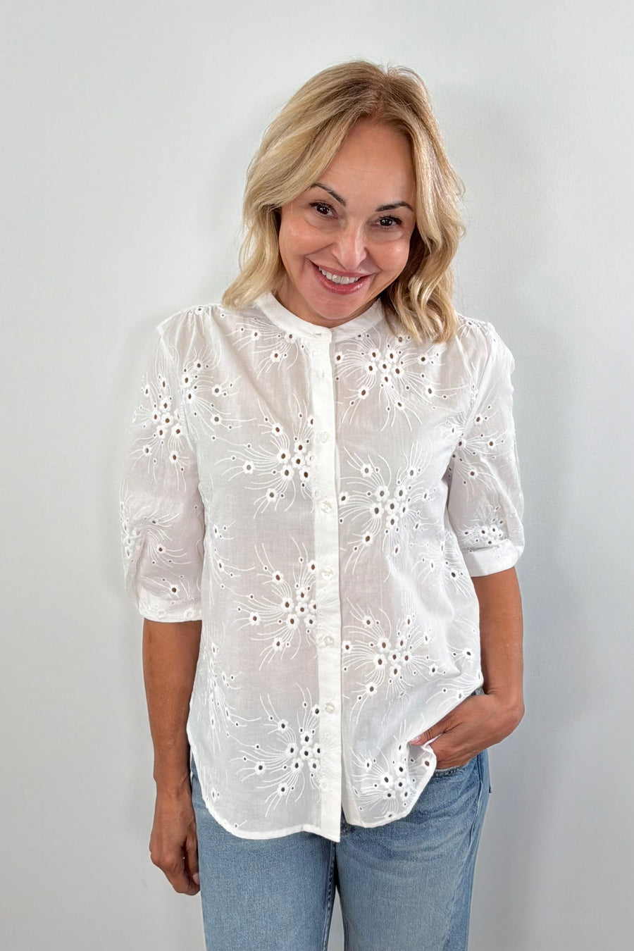 Second Female Cavana Eyelet Cotton Shirt