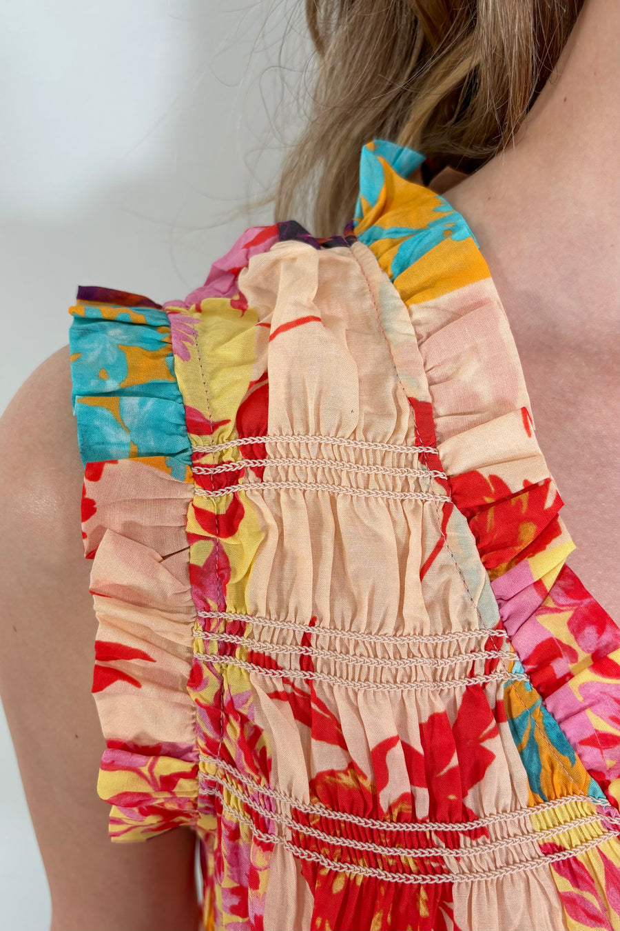 A Maximalist Floral Print  in Premium Cotton - Micky Top by Love the Label
