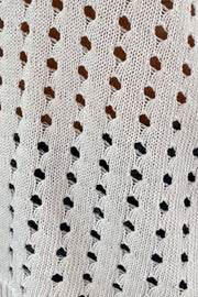 Astrid Valentina Open Knit Top in White