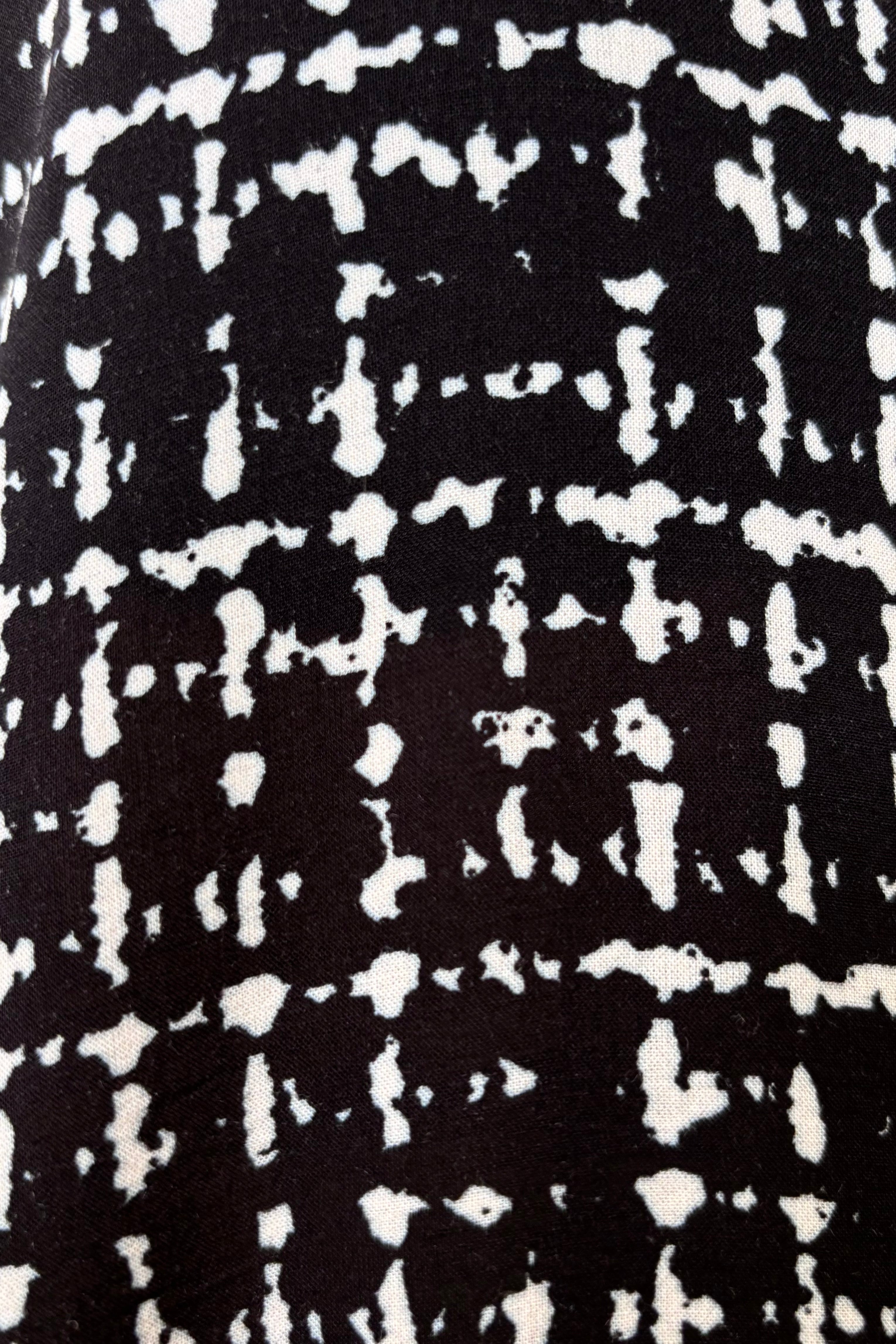 Close-up of a black and white grid patterned fabric