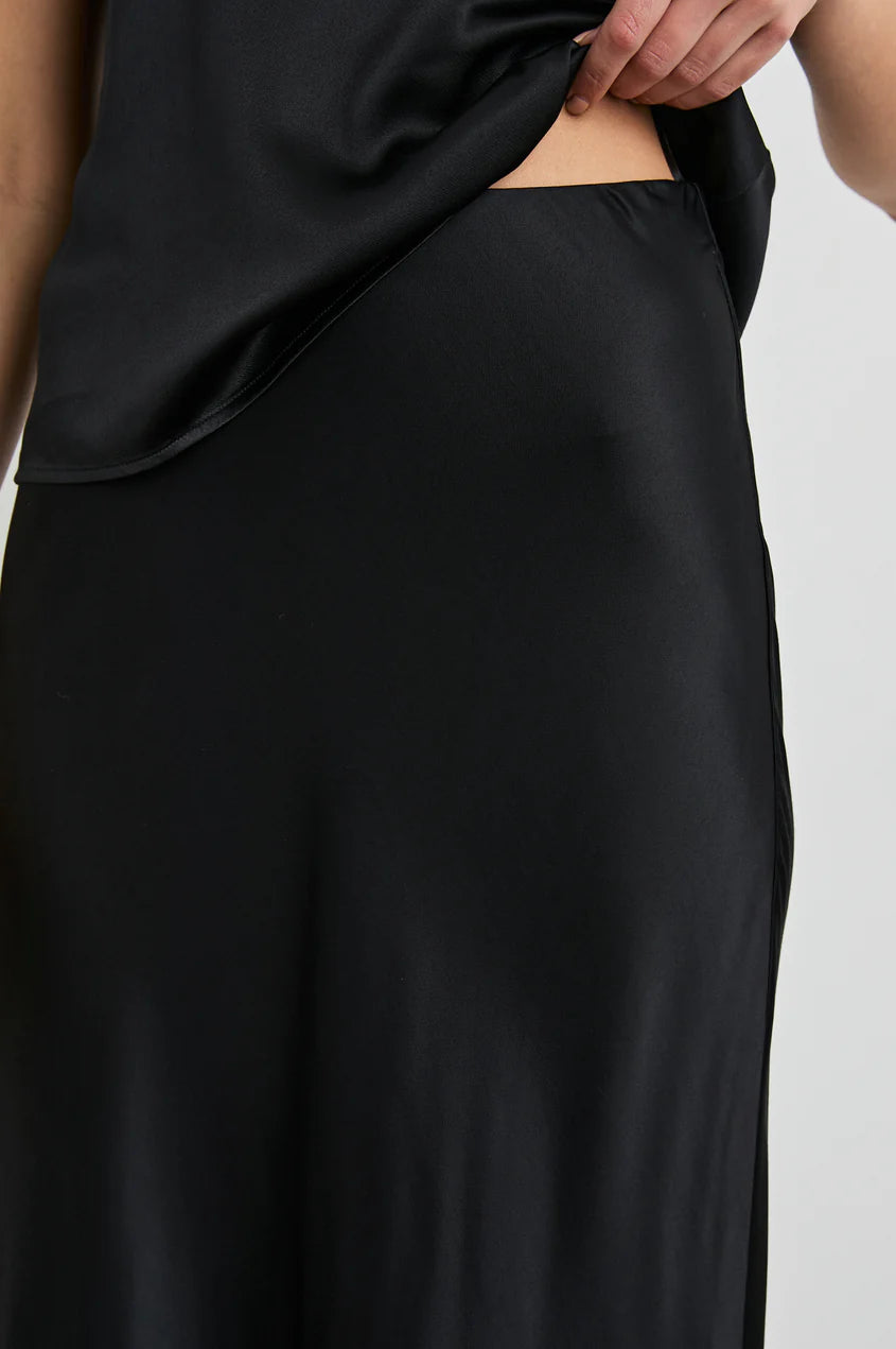 Rails Anya Satin Skirt in Black - Size XS Available