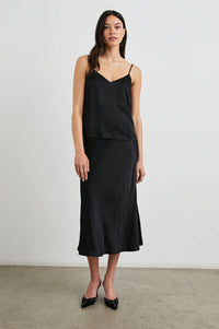 Rails Anya Satin Skirt in Black - Size XS Available