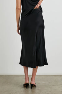 Rails Anya Satin Skirt in Black