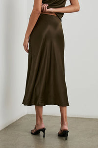 Rails Anya Satin Skirt in Moss