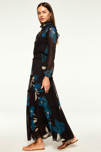 Misa Arhea Chiffon Maxi Shirt Dress