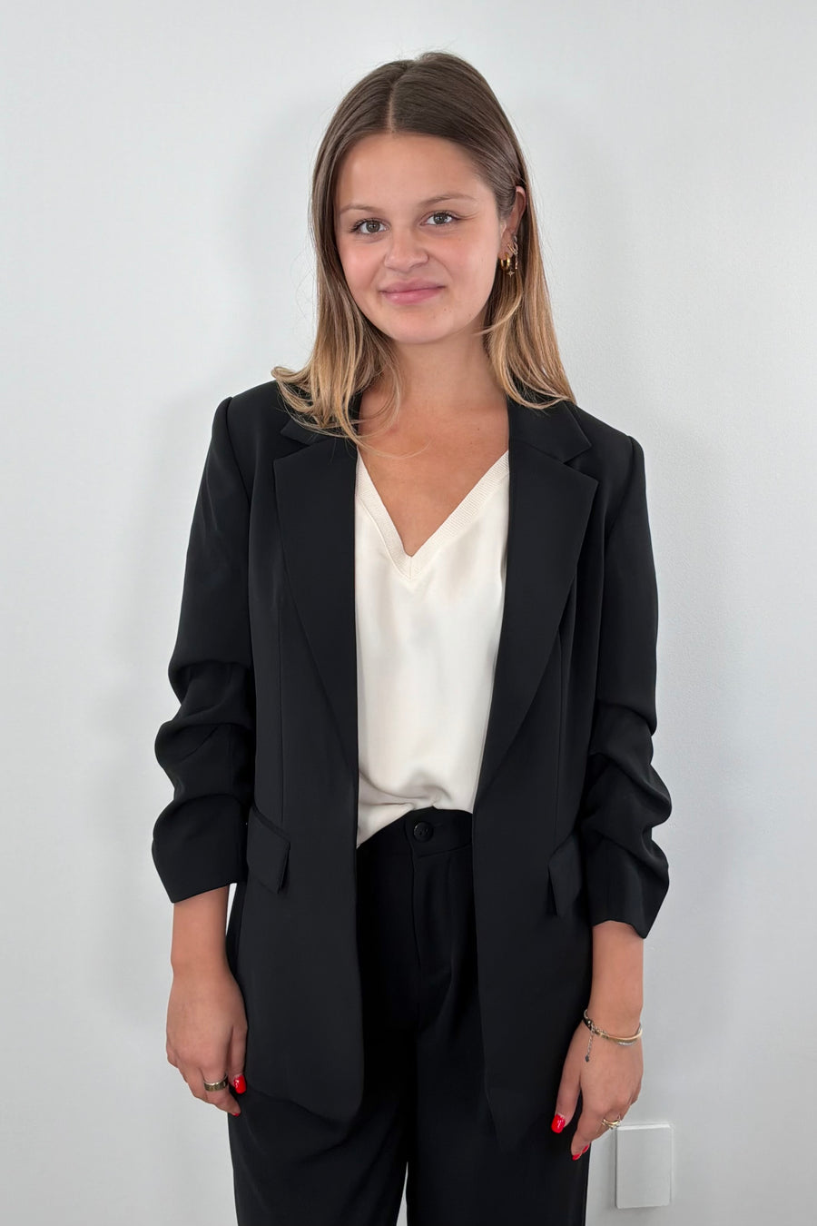 Esqualo Scrunch Sleeve Blazer