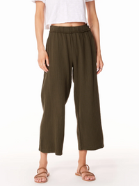 Bobi Crop Wide Leg Pant in Troops - Size S Available