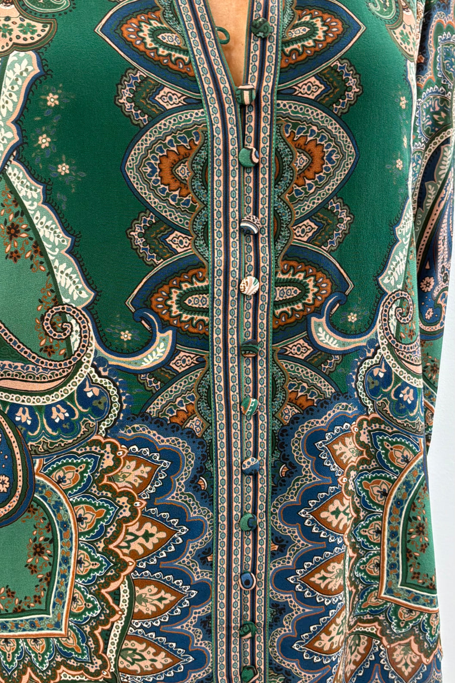 Hale Bob Phyrne Silk Printed Blouse