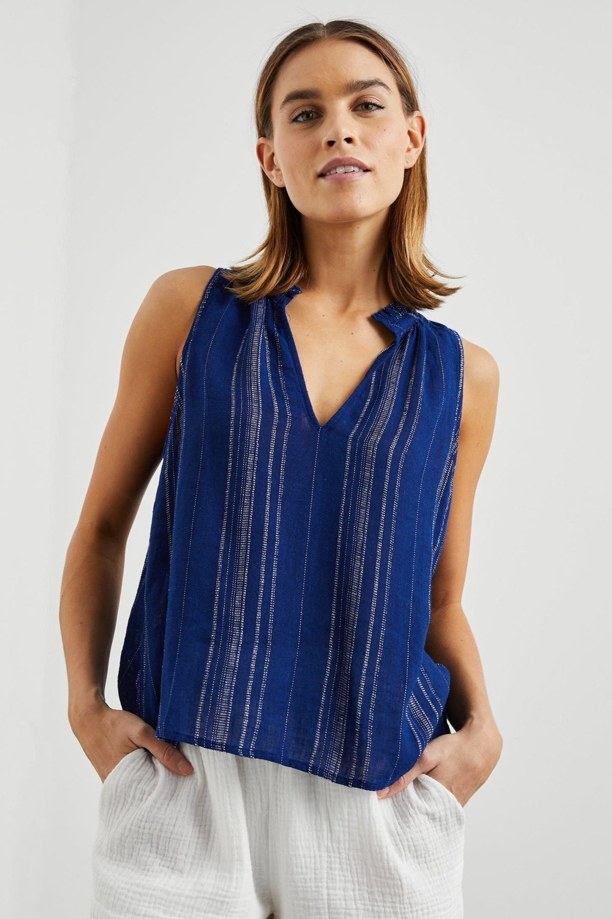 Rails Christy Luxe Linen Top - Size XL Available