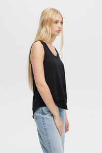 CHRLDR Ava Mock Layer Tank Top in Black