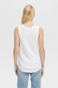 CHRLDR Ava Mock Layer Tank Top in White