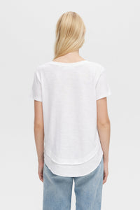 CHRLDR Ava V-Neck Mock Layer Tee in White