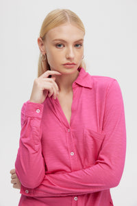 CHRLDR Amrat Jersey Blouse in Cerise