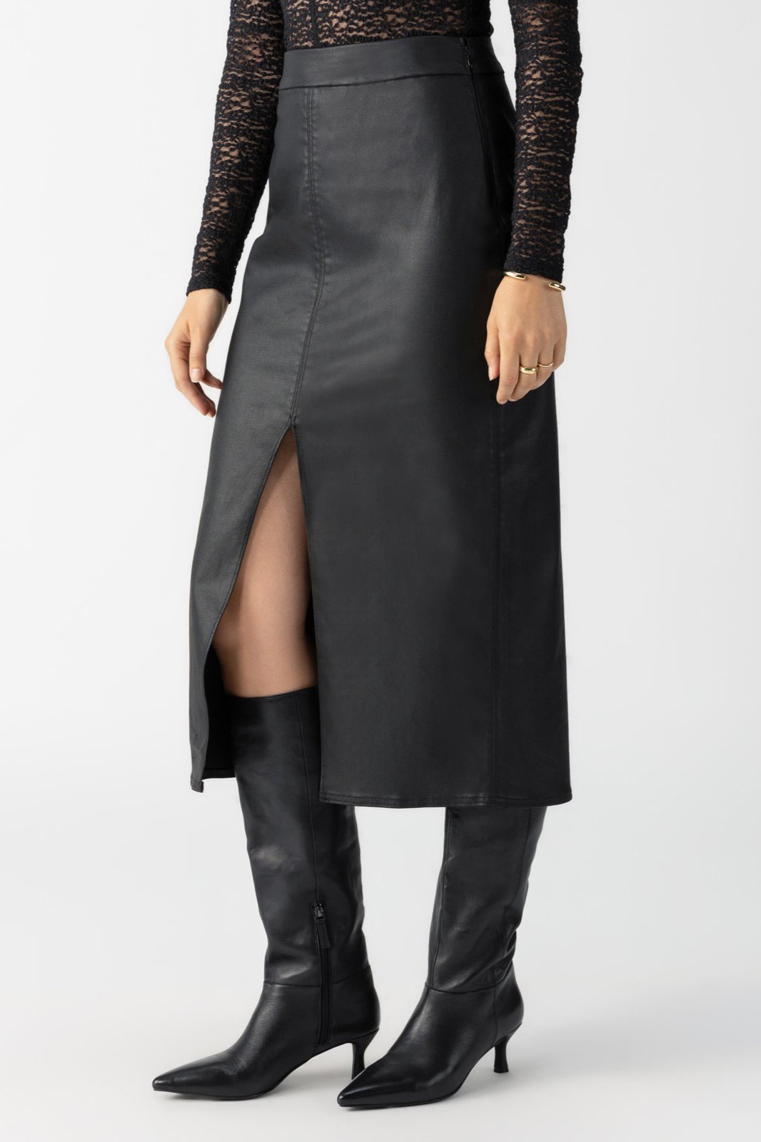 Sanctuary Long Coated Skirt