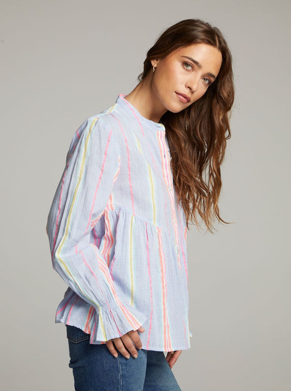 Chaser Dolphin Button Down Blouse