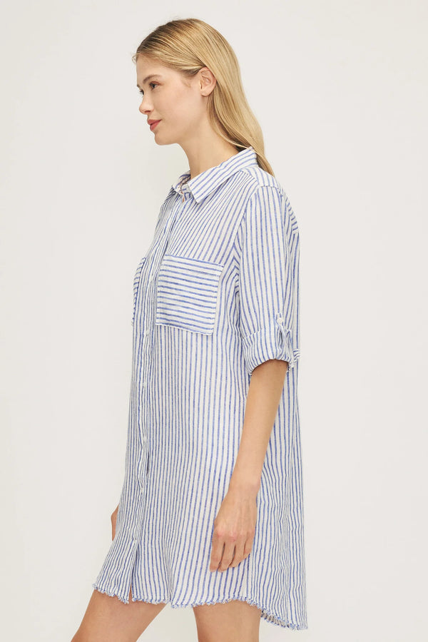 Melissa Nepton Cynthia Striped Linen Dress