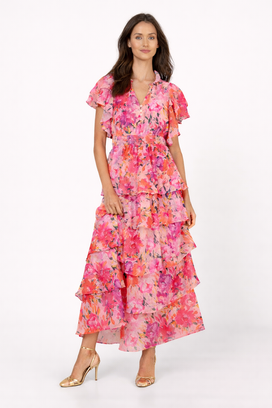 Hale Bob Milena Tiered Long Dress