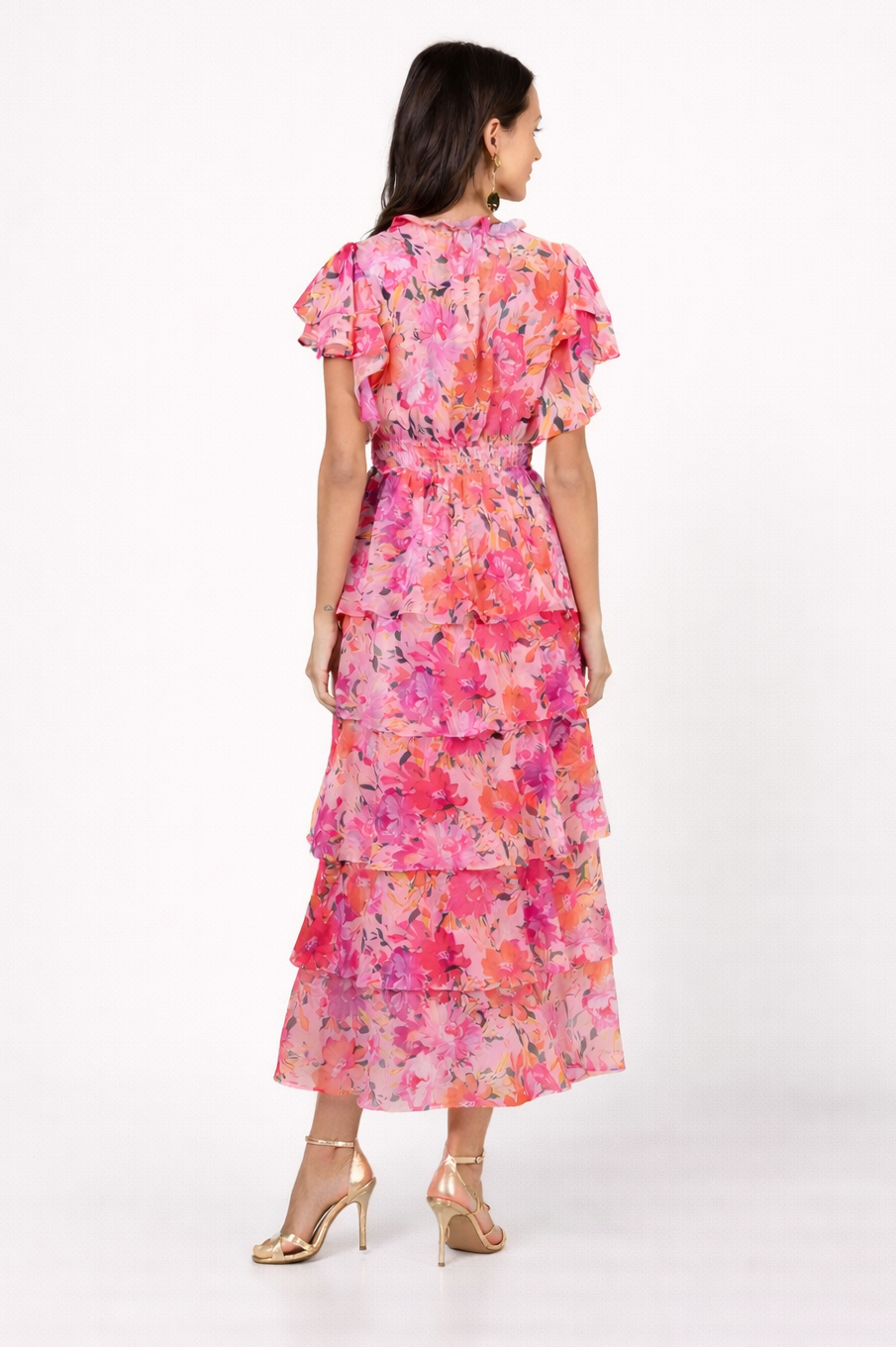 Hale Bob Milena Tiered Long Dress